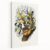 Romanticism Art: "Northern Mockingbird & Snake" Wildlife Canvas Print