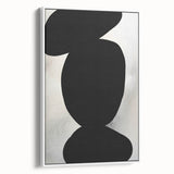Framed abstract minimalist wall art showcasing a white canvas with subtle texture, elegantly displayed from a side view, ideal for modern home decor.