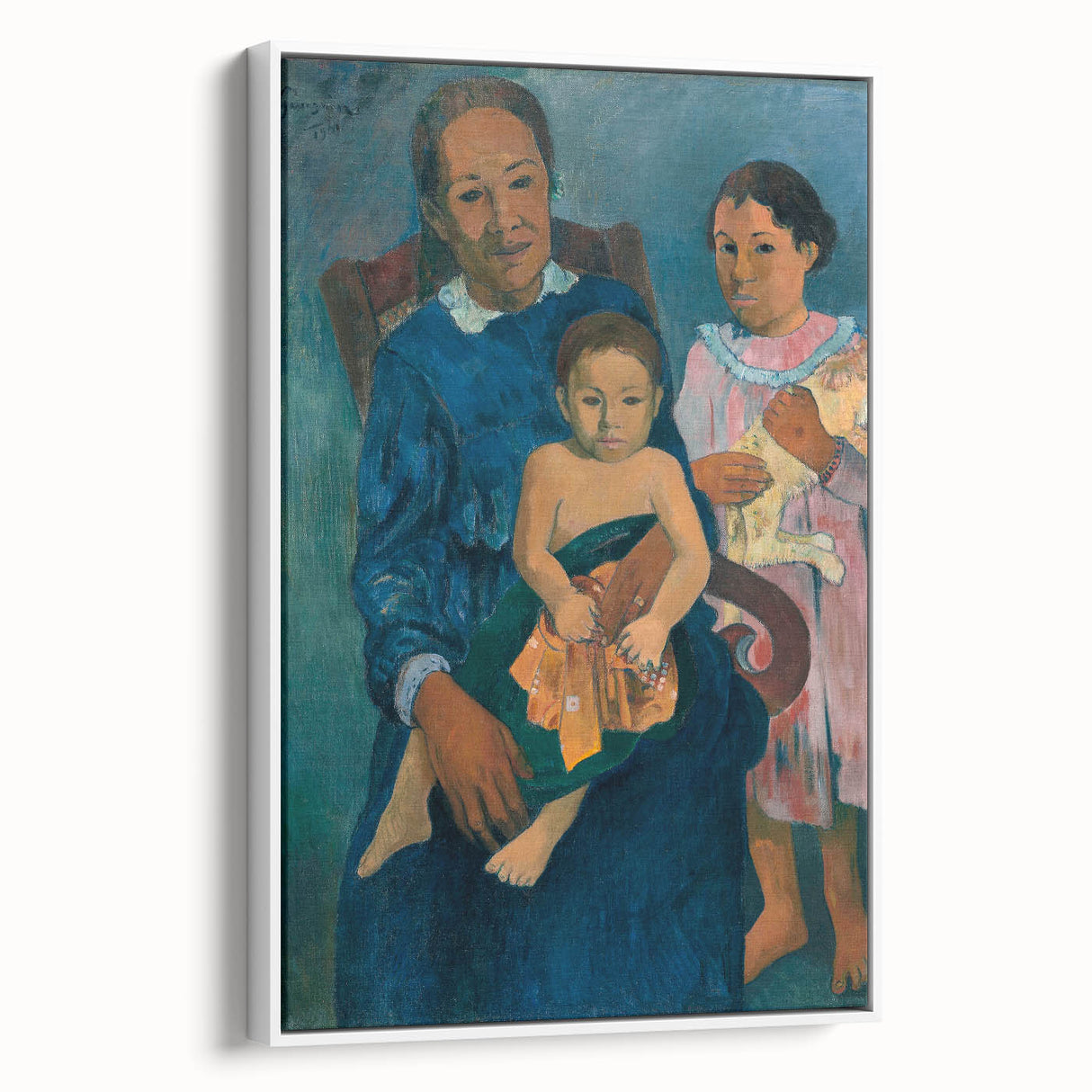 Paul Gauguin Family Portrait Wall Art - Polynesian Woman and Children