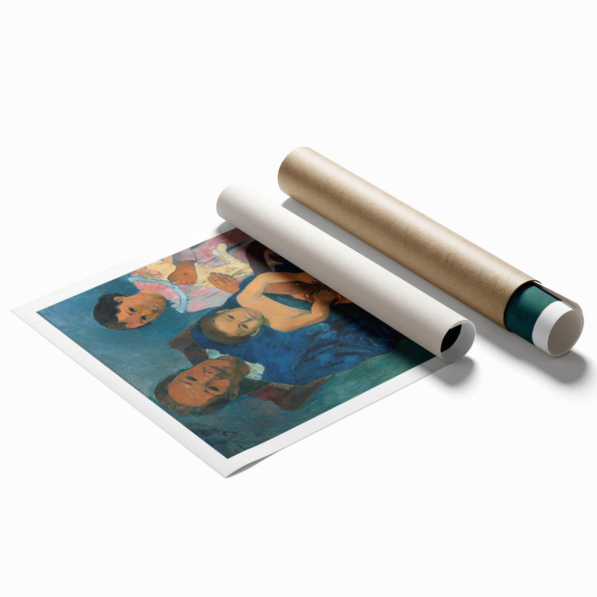 Paul Gauguin Family Portrait Wall Art - Polynesian Woman and Children