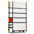 Abstract Geometric Wall Art - Mondrian's Modern Grid in Primary Colors