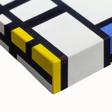 Abstract Geometric Wall Art - Mondrian's Modern Grid in Primary Colors