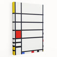 Abstract Geometric Wall Art - Mondrian's Modern Grid in Primary Colors