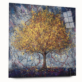 Abstract Golden Tree Wall Art – Modern Canvas & Framed Print