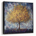 Abstract Golden Tree Wall Art – Modern Canvas & Framed Print