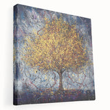 Abstract Golden Tree Wall Art – Modern Canvas & Framed Print