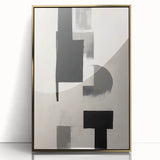 Framed abstract minimalist wall art in gold acrylic, showcasing a sleek modern design with elegant lines, perfect for contemporary home decor.