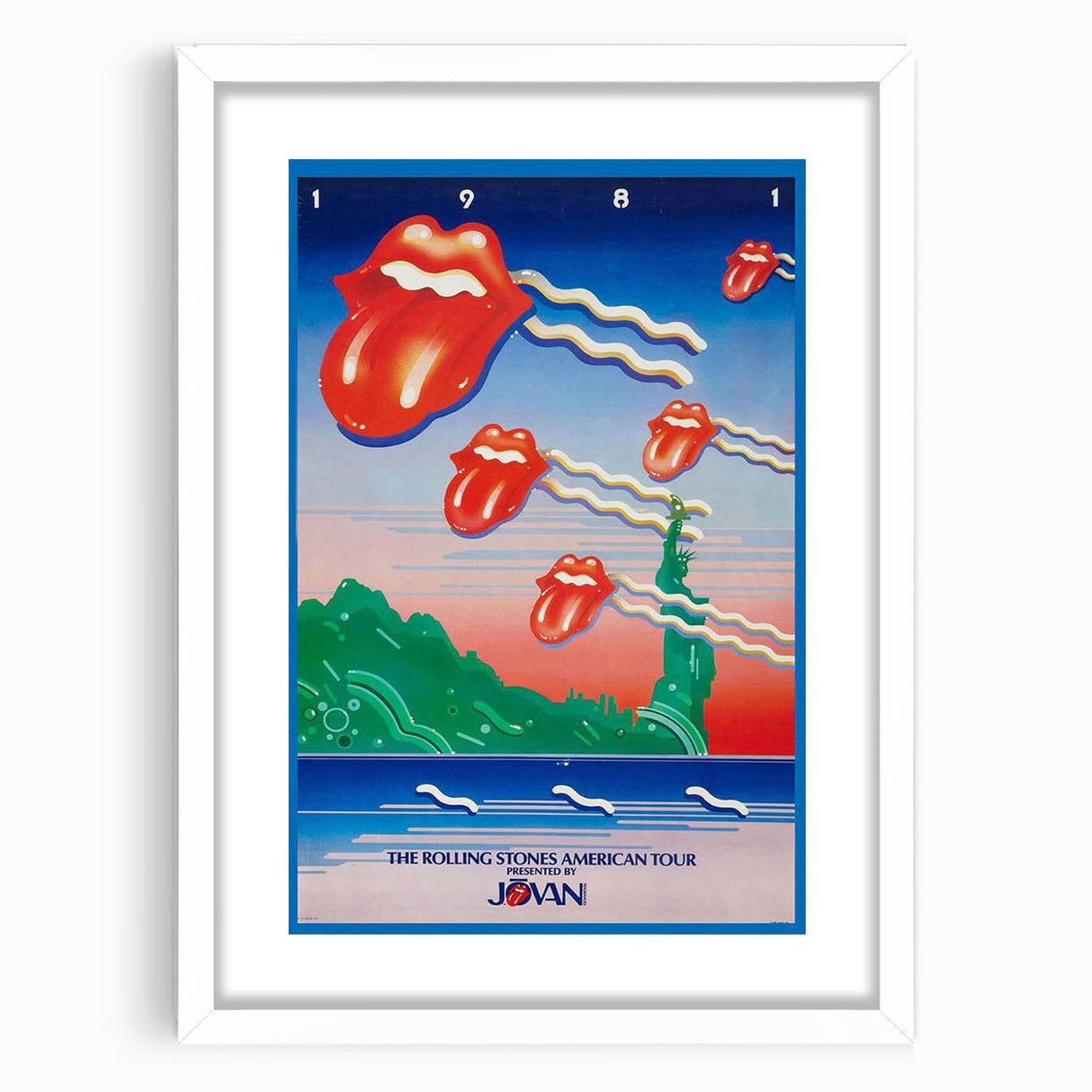Rolling Stones 1981 American Tour Poster - Retro Rock Art