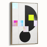 Framed minimalist abstract wall art with a gold color palette, showcasing elegant lines and geometric shapes, perfect for modern home décor and artistic appeal.