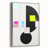 Framed abstract minimalist wall art in silver, showcasing elegant geometric patterns on a textured canvas, perfect for modern home decor.