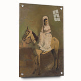 Vintage Equestrian Wall Art - Woman on Horseback in Earthy Tones