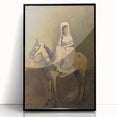 Vintage Equestrian Wall Art - Woman on Horseback in Earthy Tones