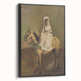 Vintage Equestrian Wall Art - Woman on Horseback in Earthy Tones