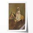 Vintage Equestrian Wall Art - Woman on Horseback in Earthy Tones