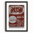 Rush 1970s Concert Poster - Special Guest Cheap Trick