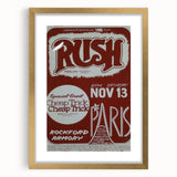 Rush 1970s Concert Poster - Special Guest Cheap Trick