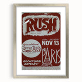 Rush 1970s Concert Poster - Special Guest Cheap Trick