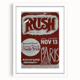 Rush 1970s Concert Poster - Special Guest Cheap Trick