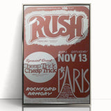 Rush 1970s Concert Poster - Special Guest Cheap Trick