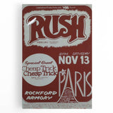 Rush 1970s Concert Poster - Special Guest Cheap Trick