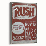 Rush 1970s Concert Poster - Special Guest Cheap Trick