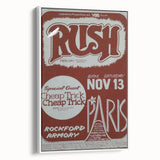 Rush 1970s Concert Poster - Special Guest Cheap Trick