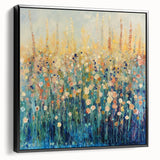 Impressionist Wildflower Meadow Wall Art – Modern Canvas Print