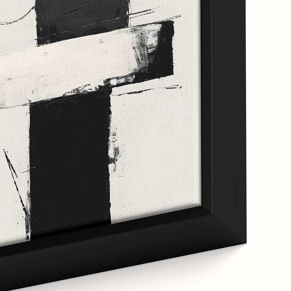 Close-up of a framed minimalist abstract wall art piece showcasing soft pastel colors and geometric shapes, perfect for modern home decor. This elegant artwork adds a touch of sophistication to any room, enhancing the overall aesthetic with its unique design.