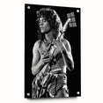 Eddie Van Halen Guitar Legend Poster - Vintage Black & White Art