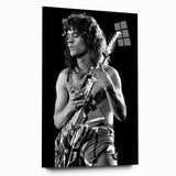 Eddie Van Halen Guitar Legend Poster - Vintage Black & White Art