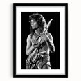 Eddie Van Halen Guitar Legend Poster - Vintage Black & White Art