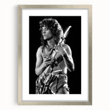 Eddie Van Halen Guitar Legend Poster - Vintage Black & White Art