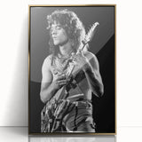 Eddie Van Halen Guitar Legend Poster - Vintage Black & White Art