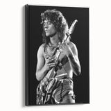 Eddie Van Halen Guitar Legend Poster - Vintage Black & White Art