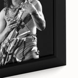 Eddie Van Halen Guitar Legend Poster - Vintage Black & White Art