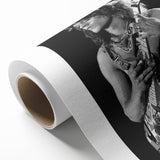 Eddie Van Halen Guitar Legend Poster - Vintage Black & White Art