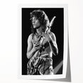 Eddie Van Halen Guitar Legend Poster - Vintage Black & White Art