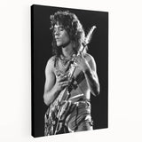 Eddie Van Halen Guitar Legend Poster - Vintage Black & White Art