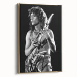 Eddie Van Halen Guitar Legend Poster - Vintage Black & White Art