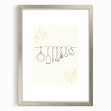 Textured abstract art print in muted silver and gray tones on a framed canvas, ideal for modern bedroom decor.