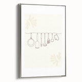 Landscape art painting on framed canvas featuring a vintage poster design in black with colorful accents.