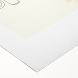 Art deco poster featuring geometric patterns in gold and black on rolled canvas, suitable for dining room walls.