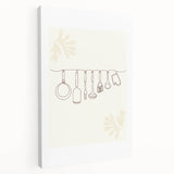 Large stretched canvas depicting colorful culinary items, ideal for kitchen wall art.