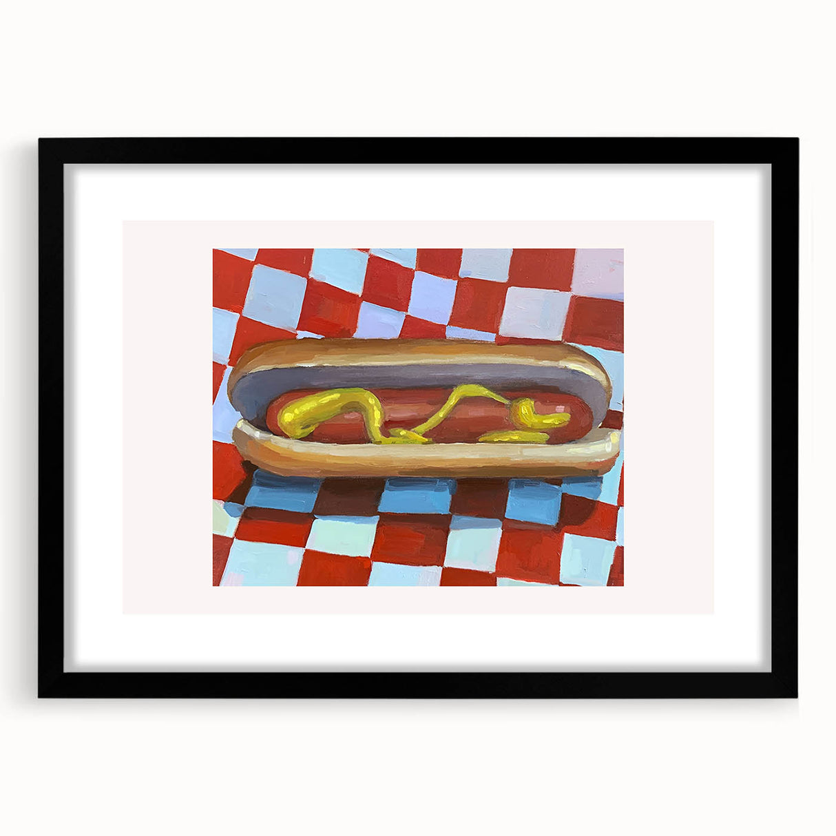 Extra large abstract art print featuring vibrant, textured colors on a framed canvas, ideal for living room decor.