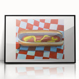 Large abstract wall art featuring swirling black and white patterns on acrylic, framed in black.