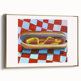 Framed canvas featuring a vintage landscape painting with muted gold and black tones, ideal for bedroom wall decor.