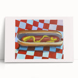 Large black and white stretched canvas featuring an abstract design, ideal for kitchen wall art.