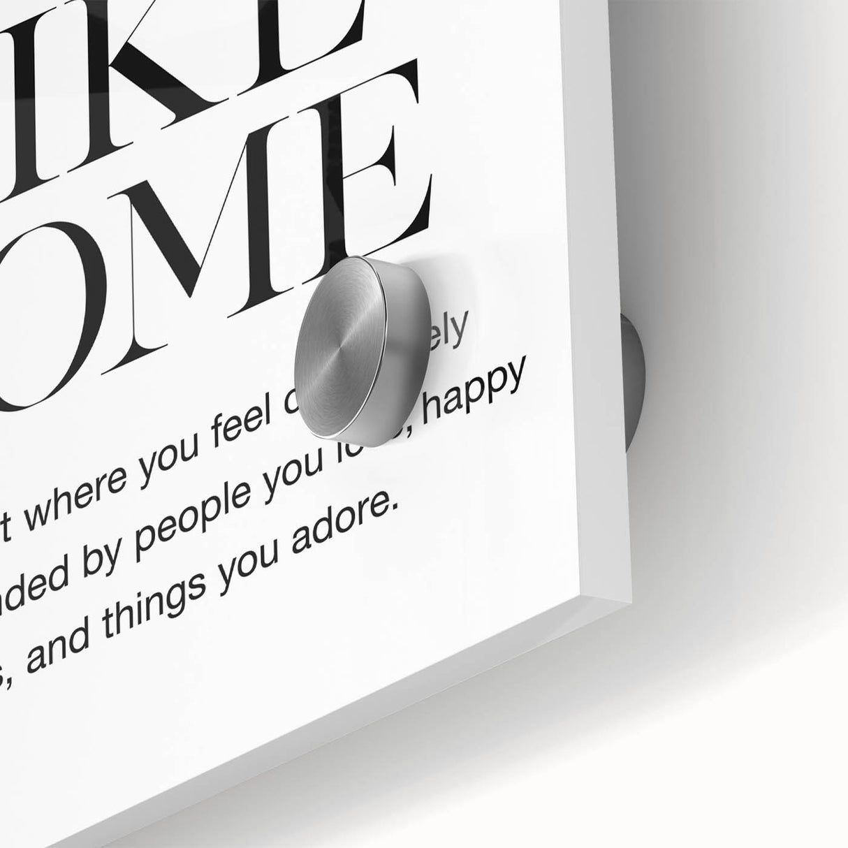 "There is No Place Like Home" Typography Canvas Art