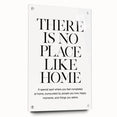 "There is No Place Like Home" Typography Canvas Art