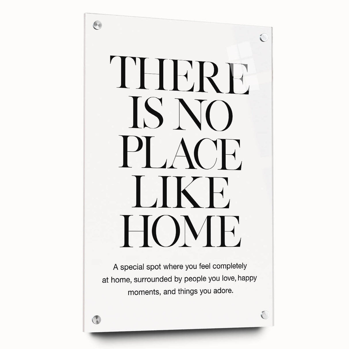 "There is No Place Like Home" Typography Canvas Art